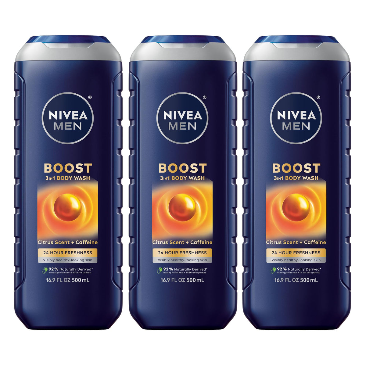 NIVEA MEN support 3-in-1 Body Wash Citrus Scented front view