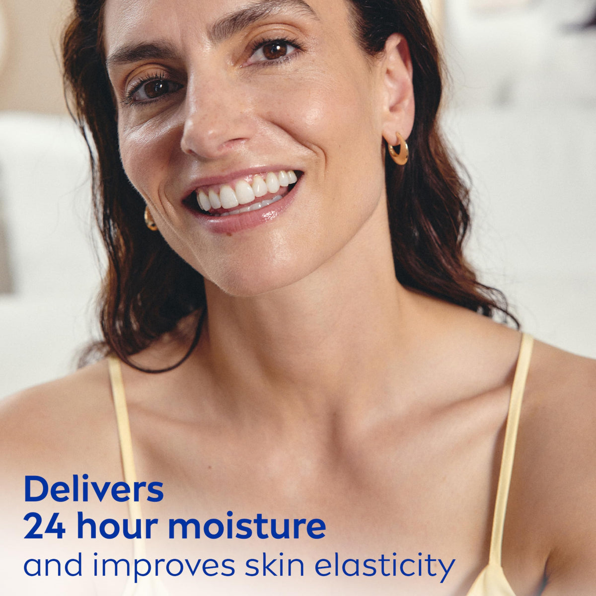 NIVEA Neck & Chest Firming Anti Wrinkle Cream application on skin