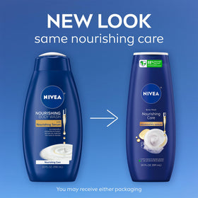 NIVEA Nourishing Care Body Wash 20 FL OZ back view