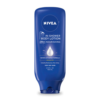 NIVEA Nourishing In Shower Lotion 13.5 FL OZ front view