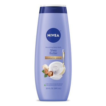 NIVEA Nourishing Shea Butter Body Wash 20 FL OZ front view