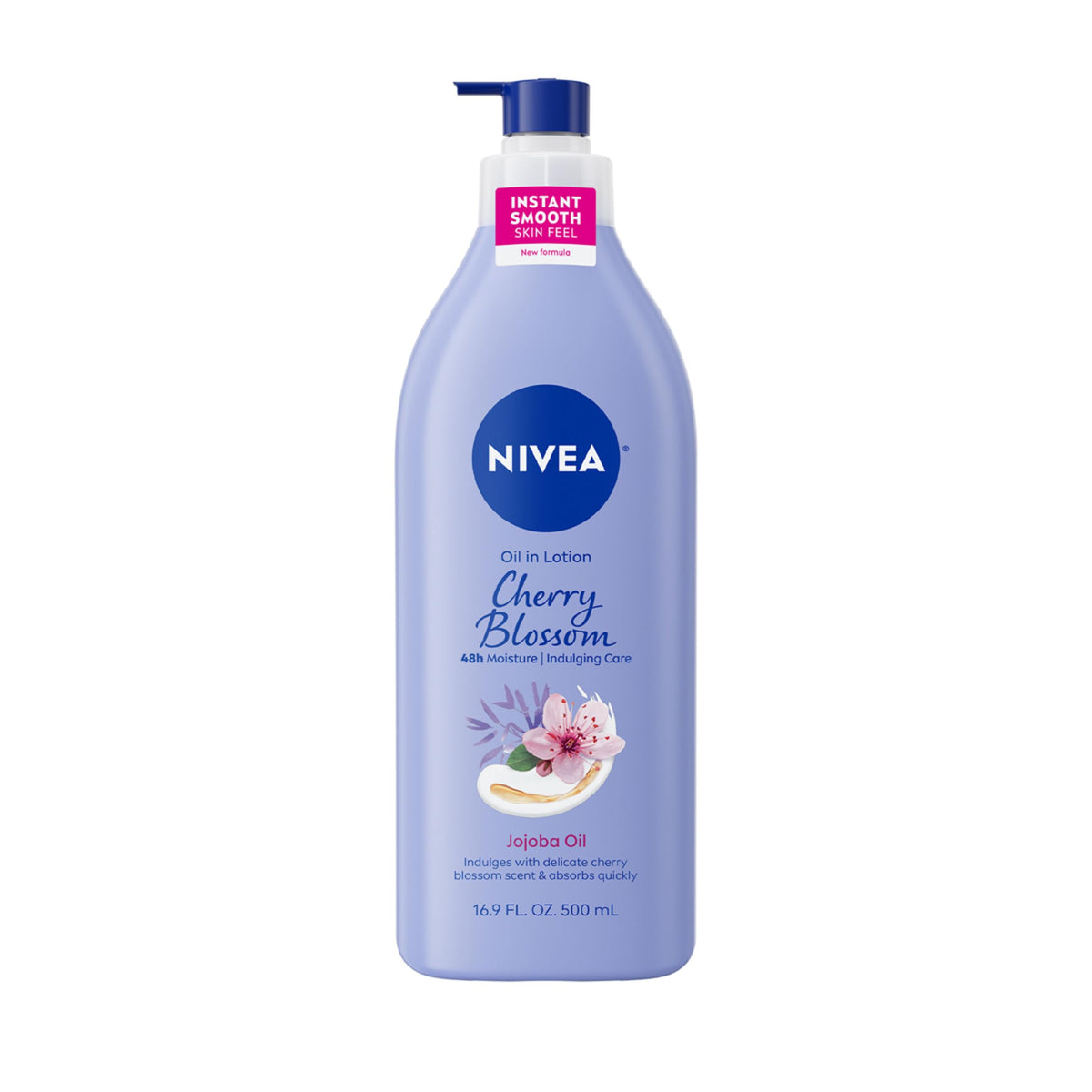 NIVEA Oil Infused Cherry Blossom Body Lotion 16.9 Fl Oz front view