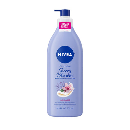 NIVEA Oil Infused Cherry Blossom Body Lotion 16.9 Fl Oz front view