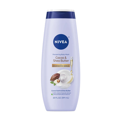 NIVEA Pampering Cocoa and Shea Butter Body Wash 20 Fl Oz front view