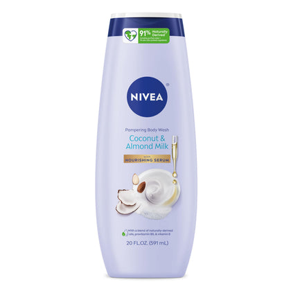 NIVEA Pampering Coconut and Almond Milk Body Wash front view
