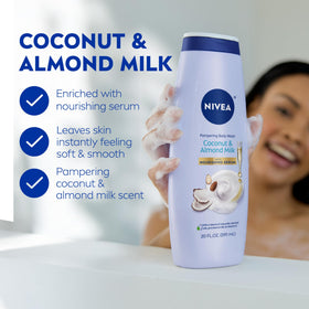 NIVEA Pampering Coconut and Almond Milk Body Wash ingredients list