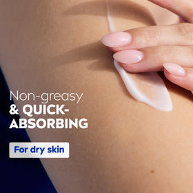 NIVEA Shea Nourish Body Lotion in bathroom setting