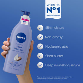 NIVEA Shea Nourish Body Lotion texture close-up