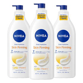NIVEA Sheer Hydration Skin Firming Body Lotion Q10 Vitamin C front view