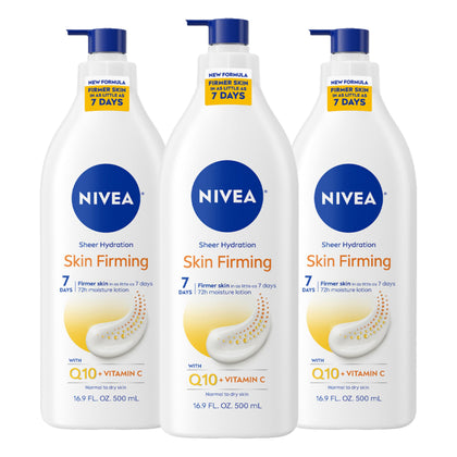 NIVEA Sheer Hydration Skin Firming Body Lotion Q10 Vitamin C front view