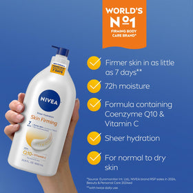 NIVEA Sheer Hydration Skin Firming Body Lotion texture close-up