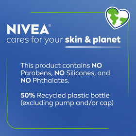 NIVEA Skin Firming Melanin Beauty Body Lotion in a bathroom setting
