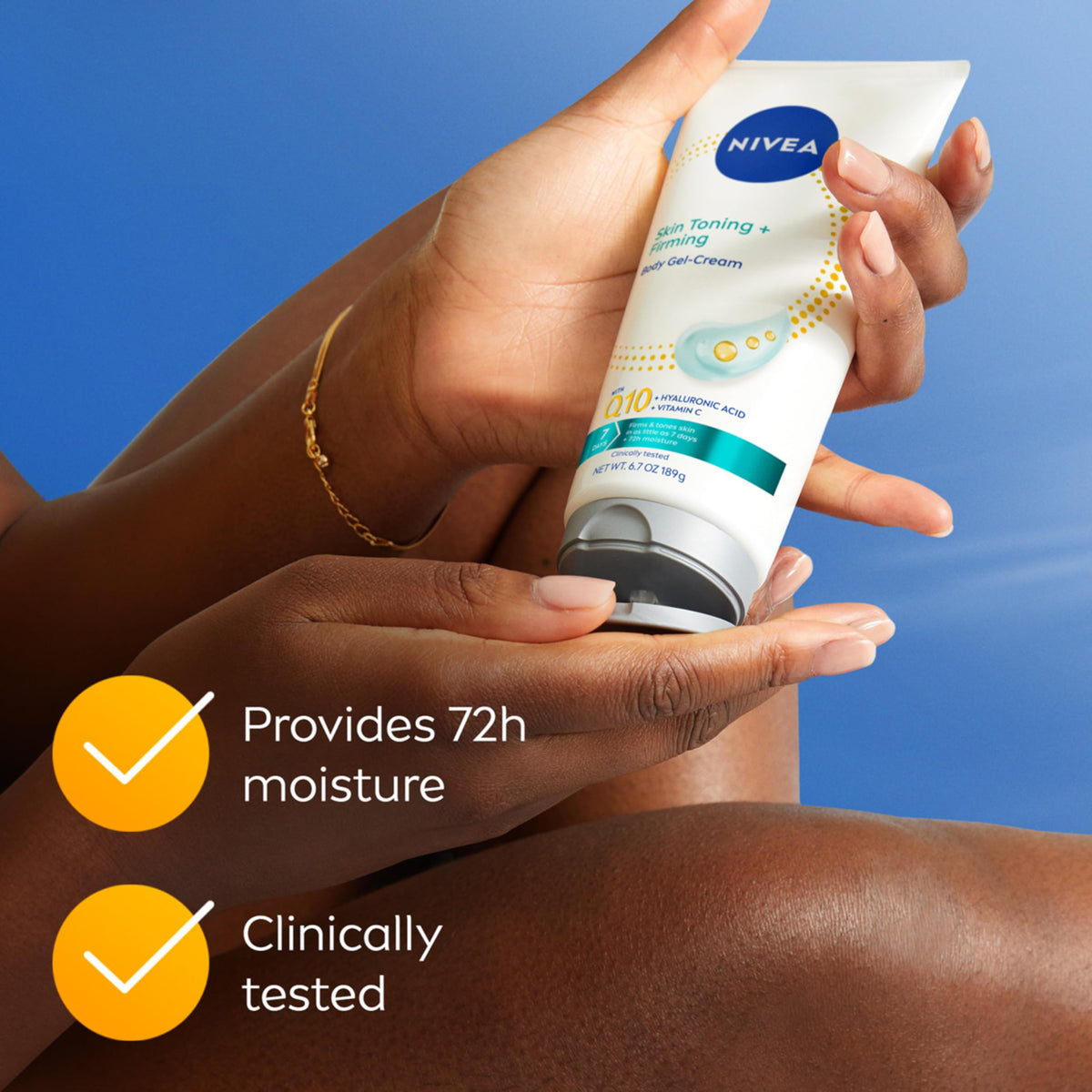 NIVEA Skin Firming & Toning Body Gel Cream packaging details