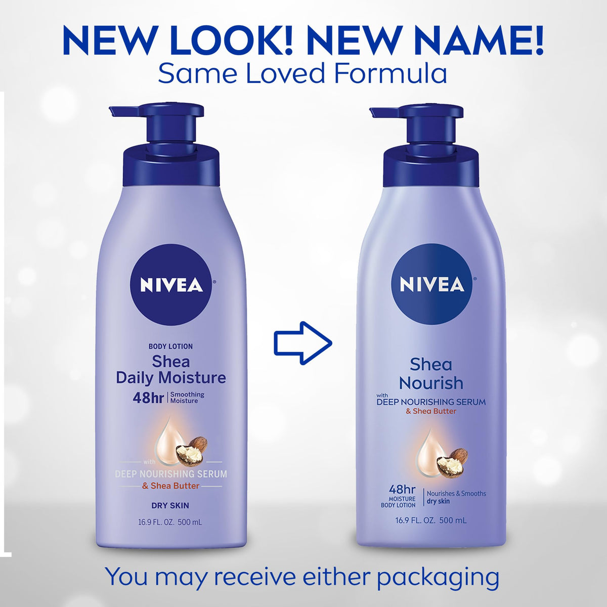 NIVEA Smooth Daily Moisture Body Lotion back view with ingredients