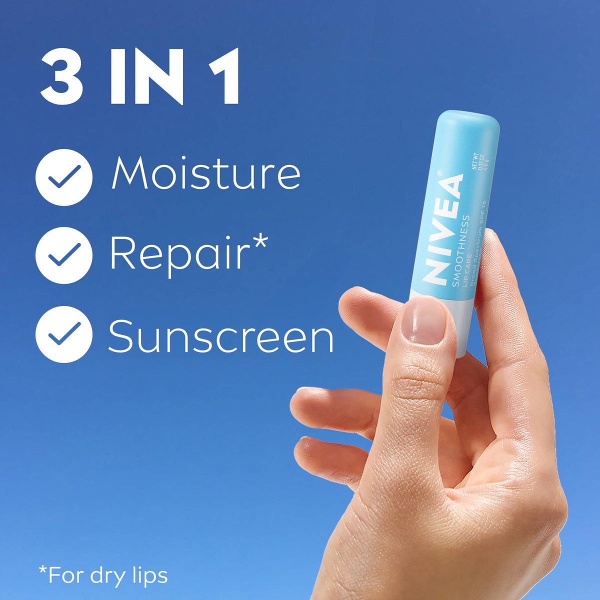 NIVEA Smoothness Lip Care SPF 15 packaging details