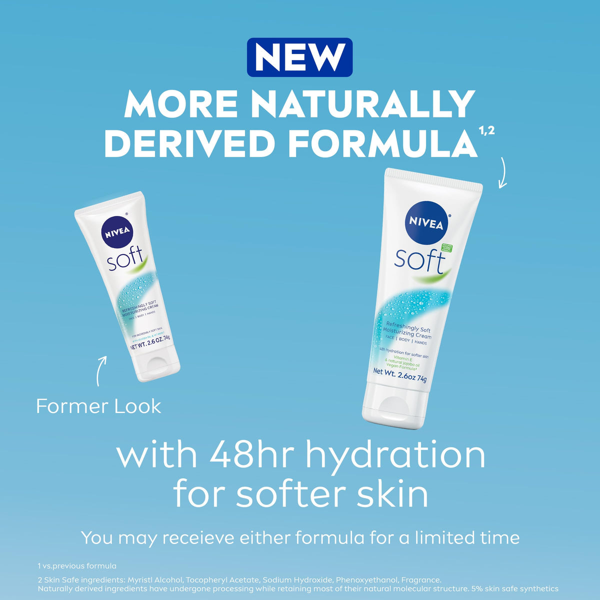 NIVEA Soft cream tube side view showing the label