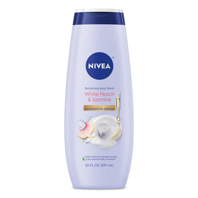 NIVEA White Peach and Jasmine Body Wash 20 FL OZ front view