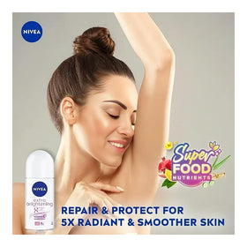 NIVEA Women Extra Brightening Roll-On Deodorant 25ml application
