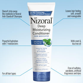 Nizoral Deep Moisturizing Conditioner back view with ingredient list