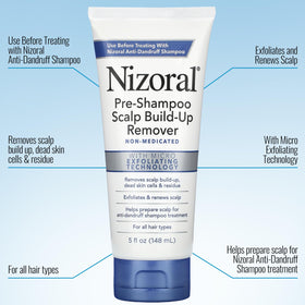 Nizoral Pre-Shampoo Scalp Build-Up Remover application on scalp