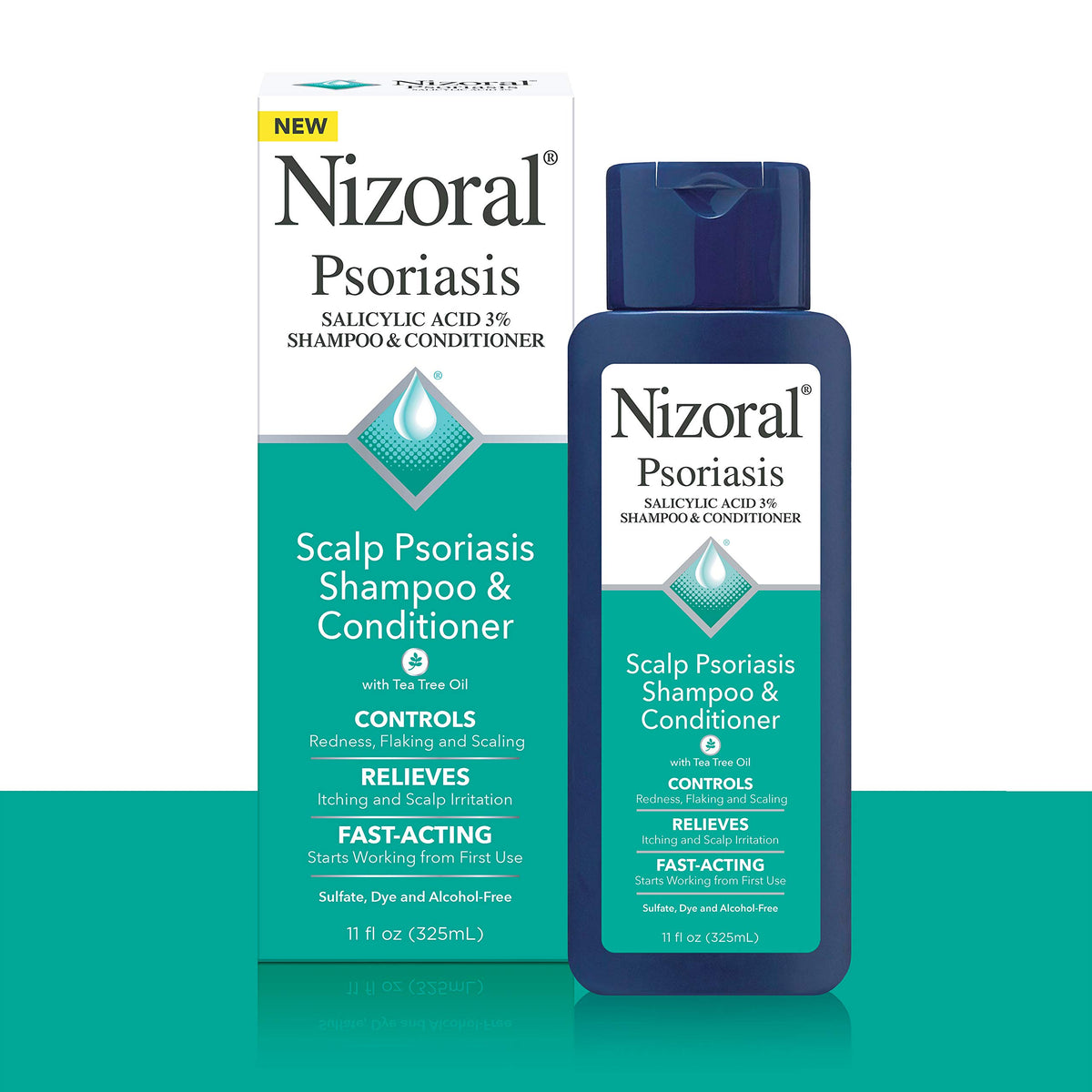 Nizoral Psoriasis Shampoo & Conditioner 11 Oz back view