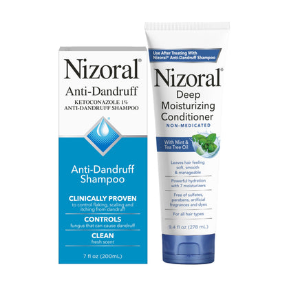 Nizoral Shampoo 7 Oz front view with fresh scent