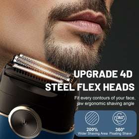 NKTMXY Electric Foil Shaver LED display showing battery level