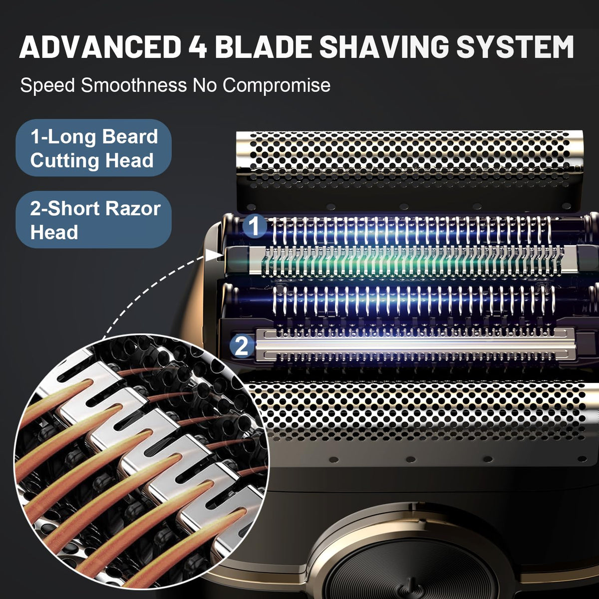 NKTMXY Electric Foil Shaver side view with USB-C charging port