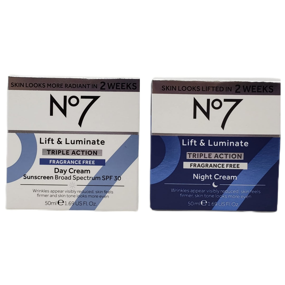 No.7 Early Lift and Luminate Day Cream jar front view