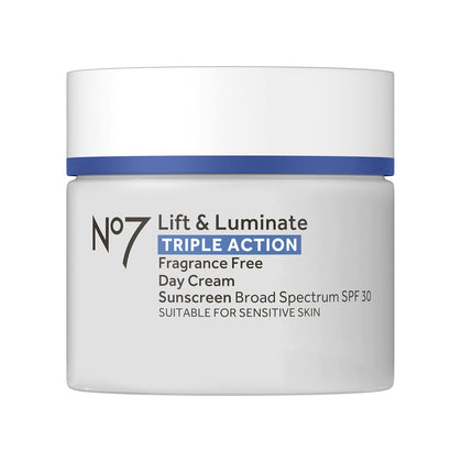 No.7 Lift & Luminate Face Cream front view with SPF 30