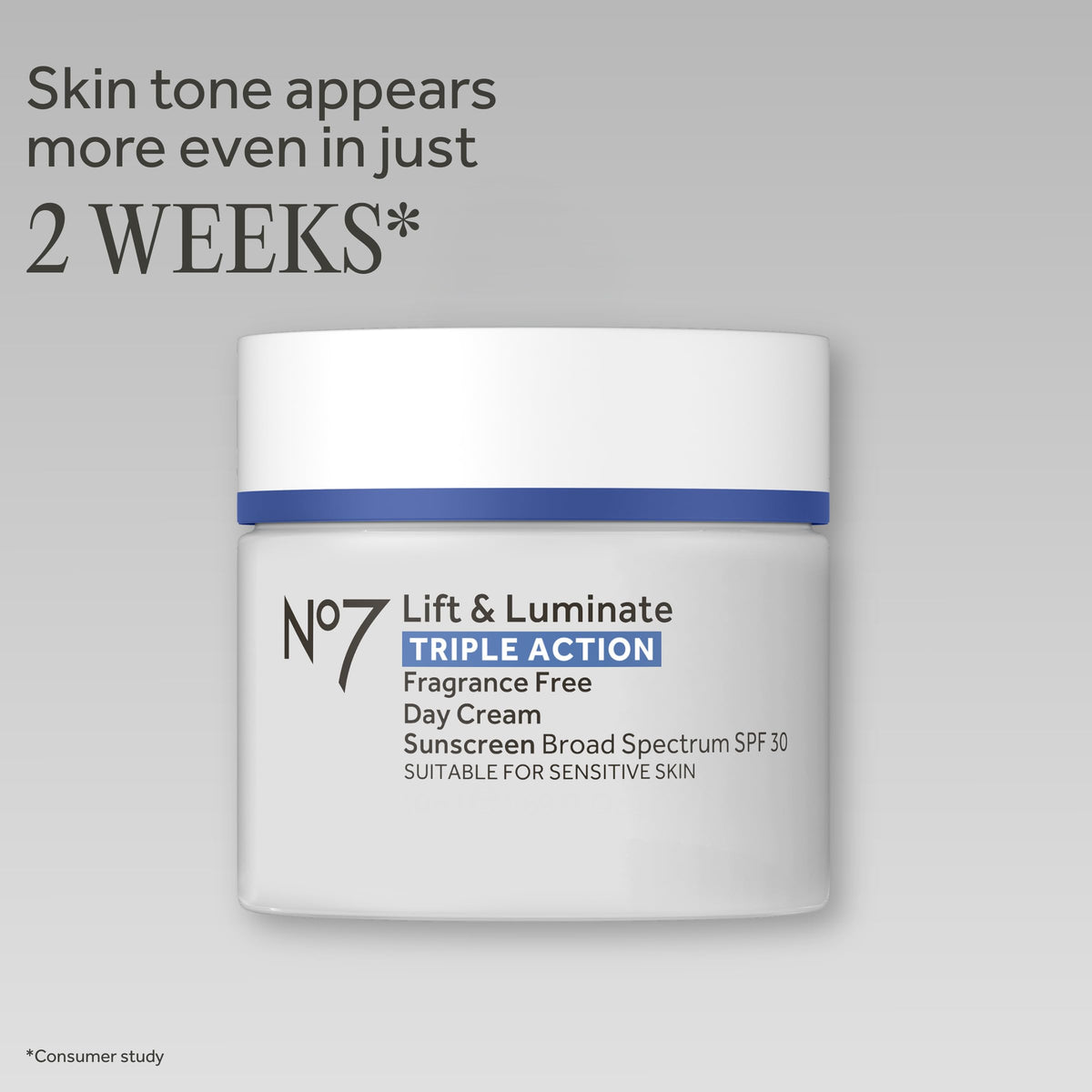 No.7 Lift & Luminate Face Cream packaging side view