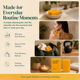 NO BALD Turmeric Glow Soap close-up