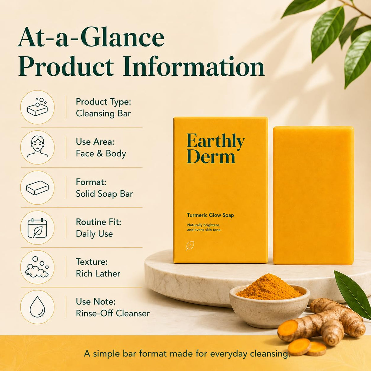 NO BALD Turmeric Glow Soap packaging