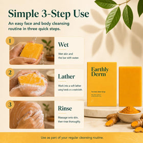 NO BALD Turmeric Glow Soap with turmeric roots