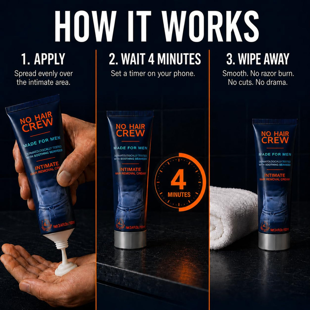 NO HAIR CREW Intimate Hair Removal Cream ingredients list