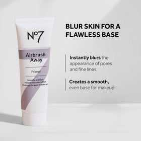 No7 Airbrush Away Face Primer 30ml back view showing ingredients