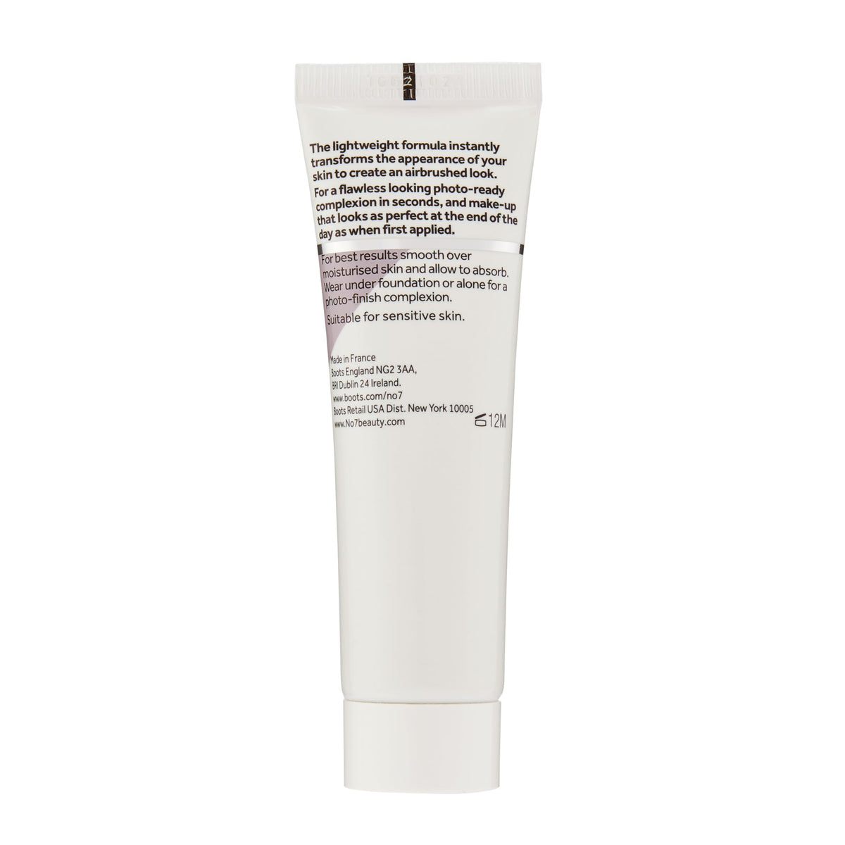No7 Airbrush Away Face Primer 30ml in hand for application