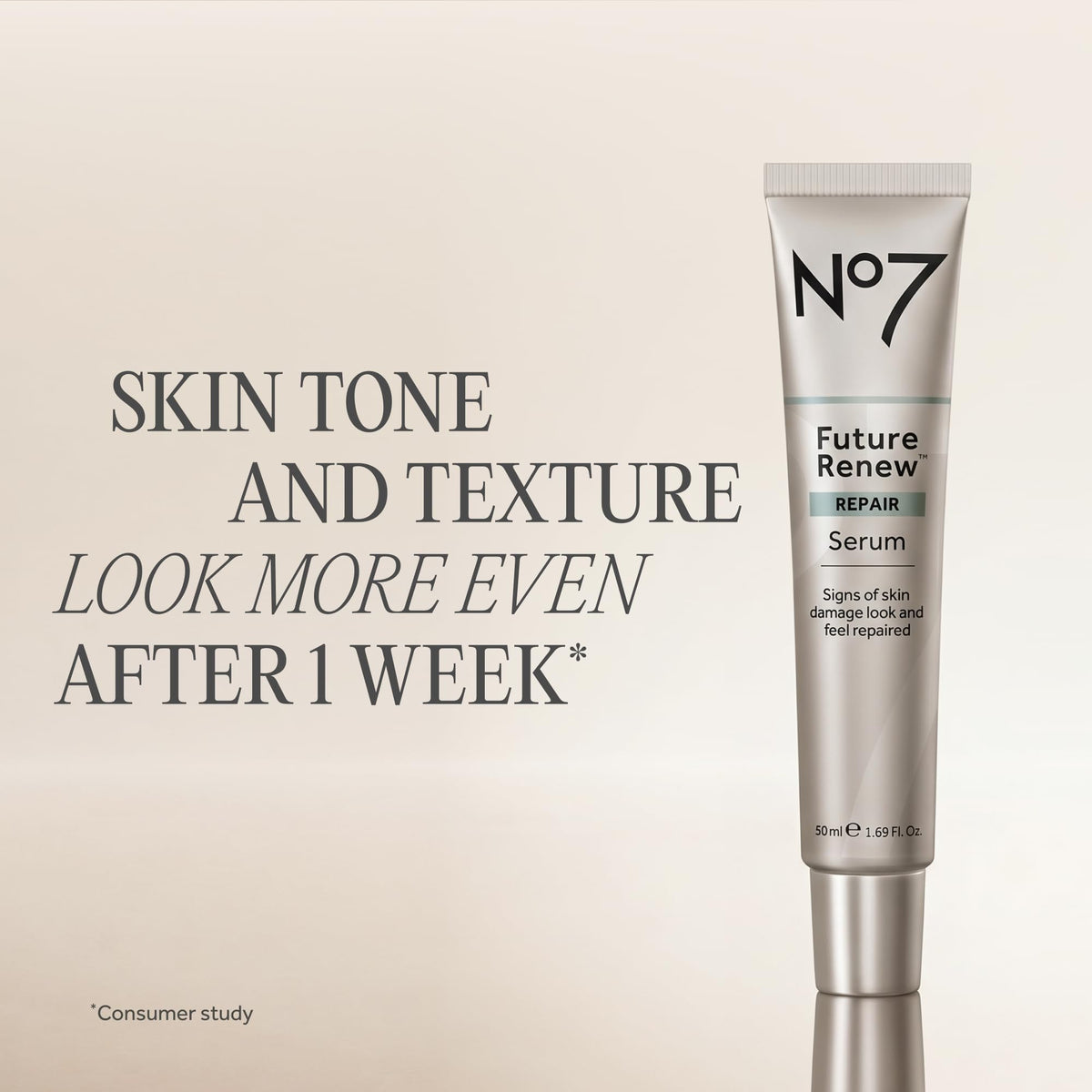 No7 Future Renew Damage Reversal Face Serum texture close-up