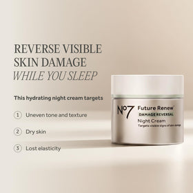 No7 Future Renew Damage Reversal Night Cream side view showing texture