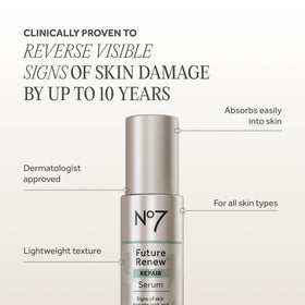 No7 Future Renew Serum bottle top view