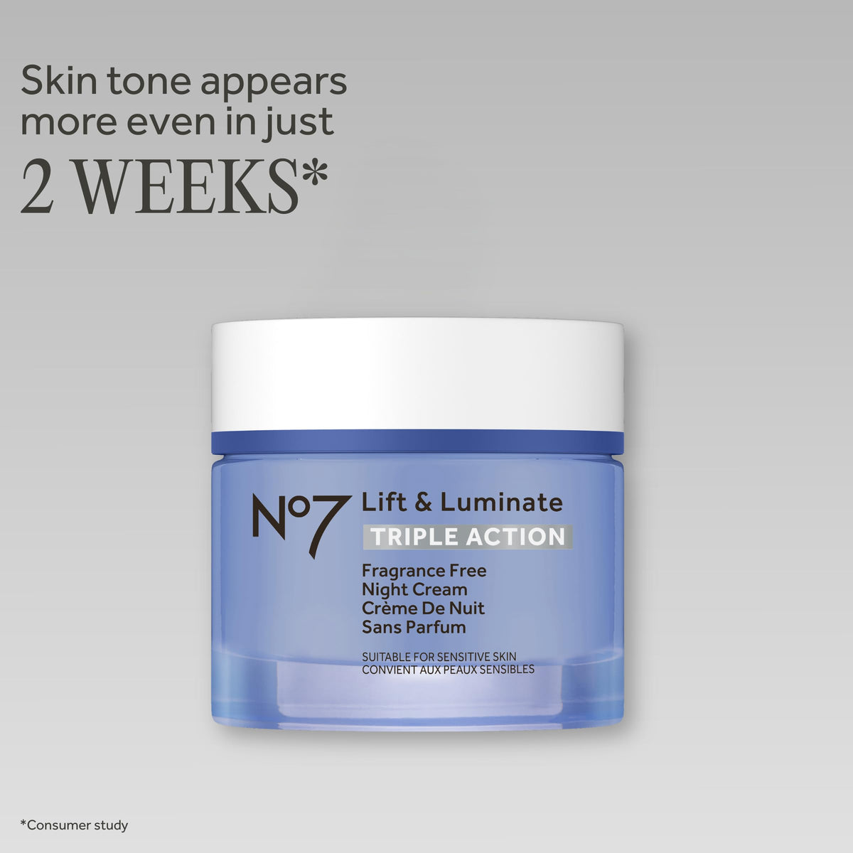 No7 Lift and Luminate Night Cream 50ml packaging