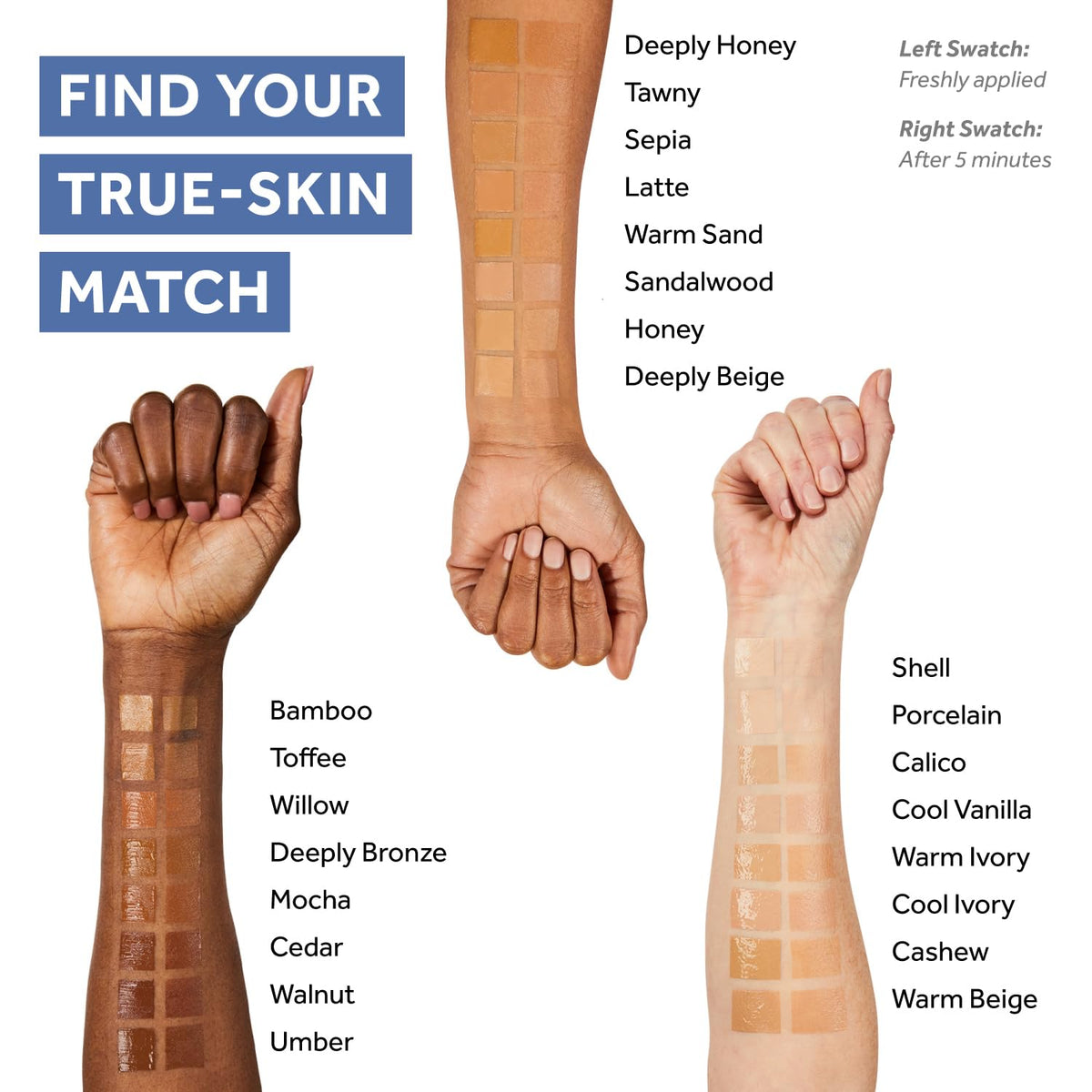 No7 Lift & Luminate foundation in use on model