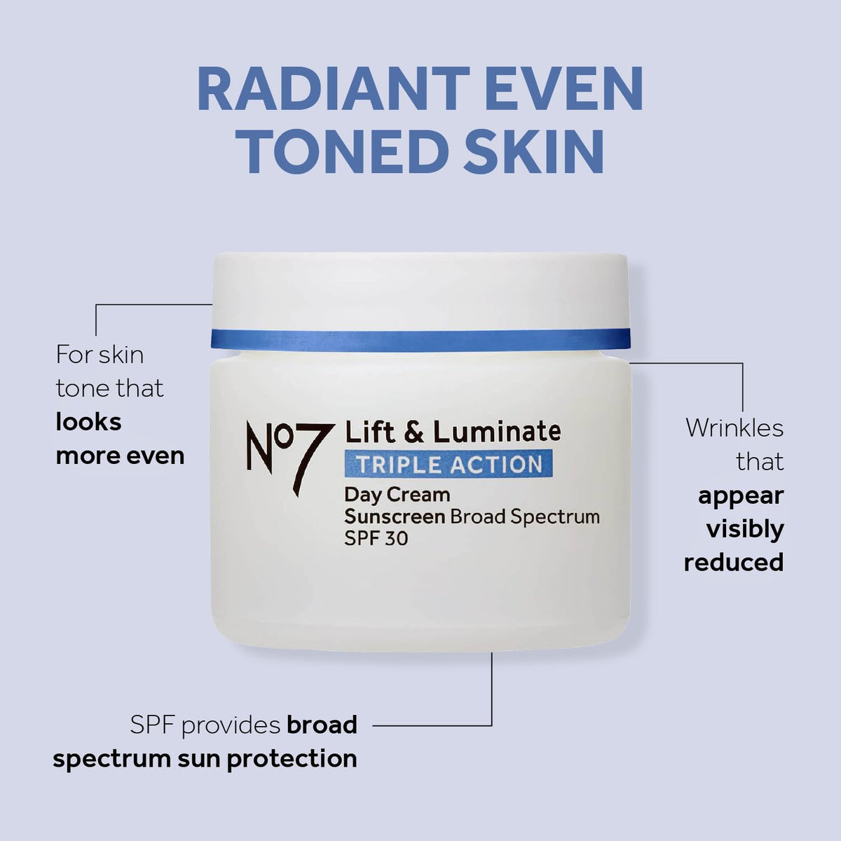 No7 Lift & Luminate night cream close-up