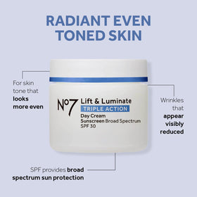 No7 Lift & Luminate night cream close-up