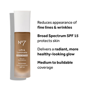 No7 Lift & Luminate Serum Foundation packaging