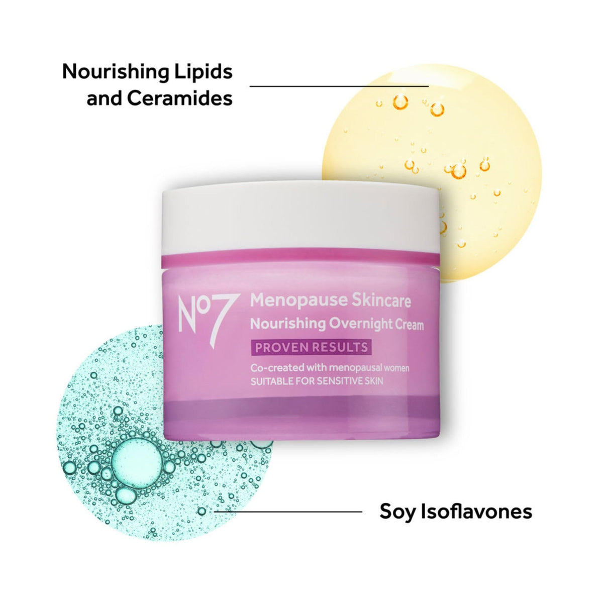 No7 Menopause Overnight Cream texture close-up