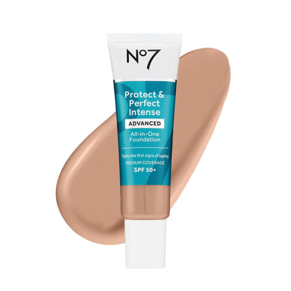 No7 Protect & Perfect Advanced All-In-One Foundation Cool Beige front view