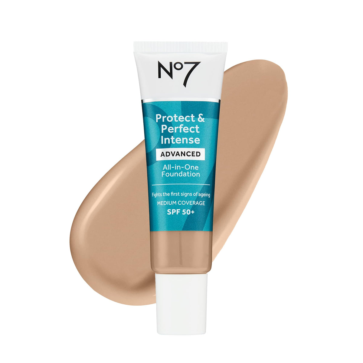 No7 Protect & Perfect Foundation Warm Beige 30ml front view