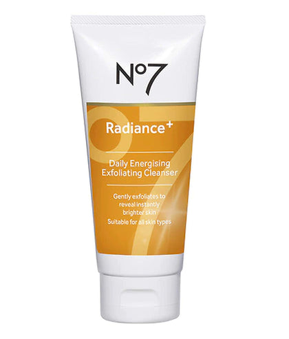 No7 Radiance Plus Daily Energizing Exfoliating Cleanser 3.3 fl oz front view