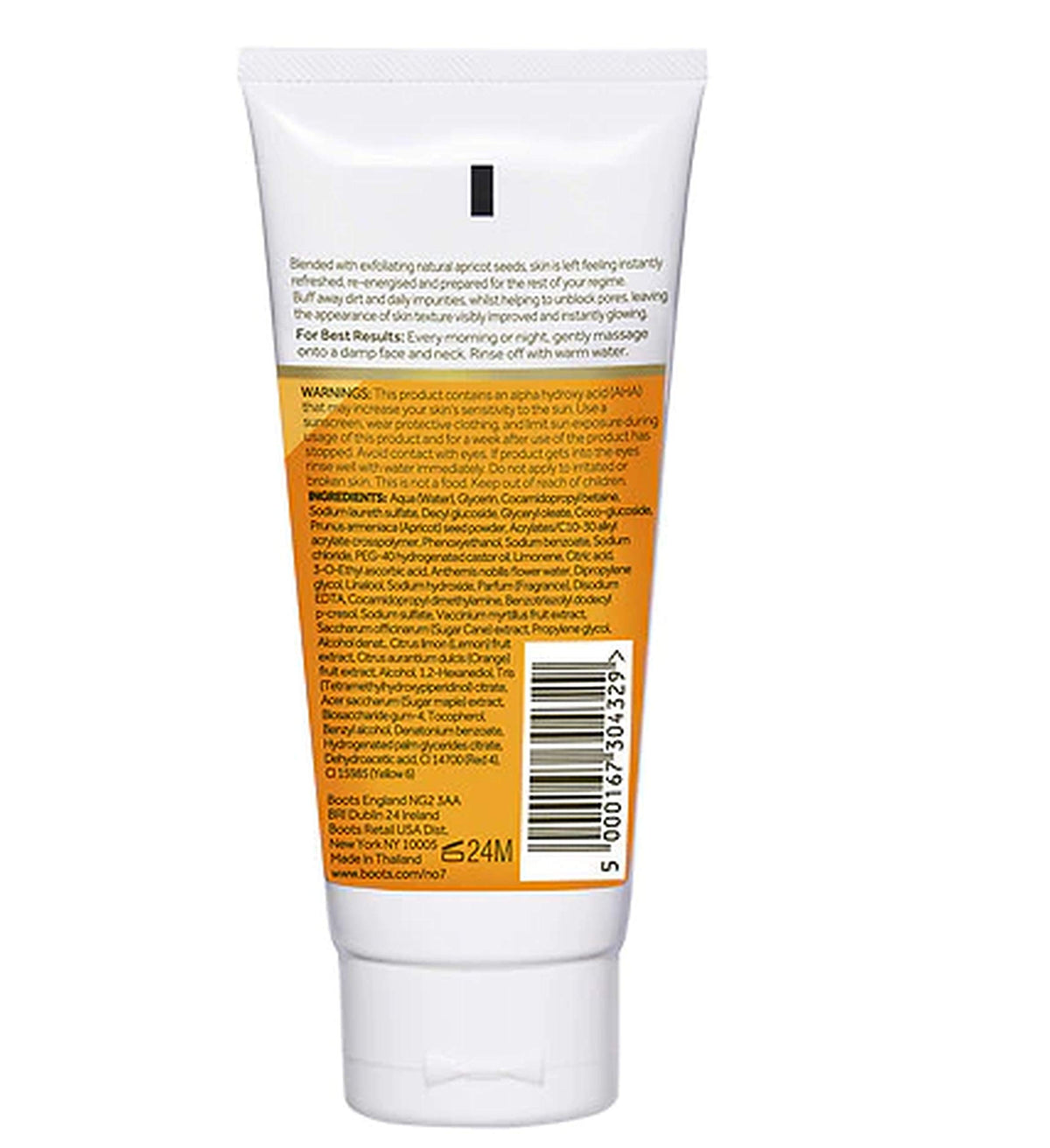 No7 Radiance Plus Daily Energizing Exfoliating Cleanser in a bathroom setting